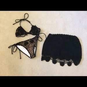 Bathing suit with matching skirt